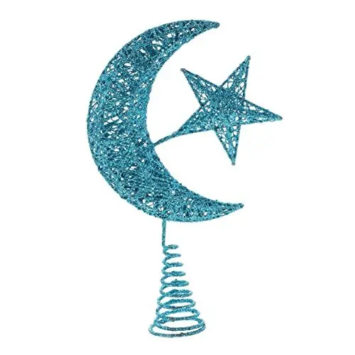 Produktbild: CRILSTYLEO Exquisiter Stern Und Topper Mit Glitzerndem Weihnachtsdekor Einfach Anzubringen.