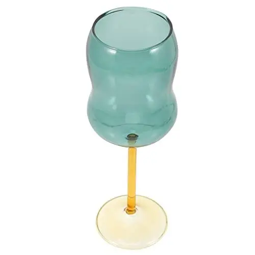 Produktbild: CRILSTYLEO Weinglas Tasse für Restaurant Kelch Weinflöten Margarita-Gläser Haushaltskelch whiskey glasses wassernapf capycup Weinzubehör neuartiger Kelch Hohes Borosilikat Green
