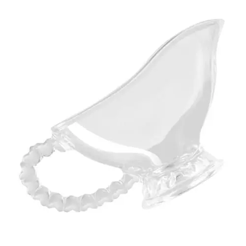 Produktbild: CRILSTYLEO Glas-saucenschiffchen Mit Herzgriff Transparente Servierschale Für Soßen Dressing Und Sahne Stilvolles Küchenzubehör Für Partys Bbq Und Festliche Anlässe