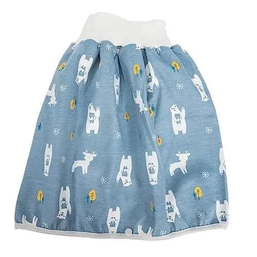 Produktbild: CRILSTYLEO Windelrock Taschenwindeln Neugeboren Stoffwindeln Für Babys Babygeschenke Kleinkind Trainingsunterwäsche Jungen Wasserwindel Wiederverwendbar Mädchen Jungs Sky-blue Reine Baumwolle