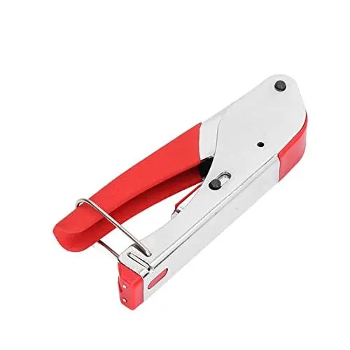 Produktbild: Crimpzange mit F-Kopf aus Stahlmaterial und Verriegelungseinstellung mit Weichem Gummigriff für 20,3 Mm Standard RG59 RG6