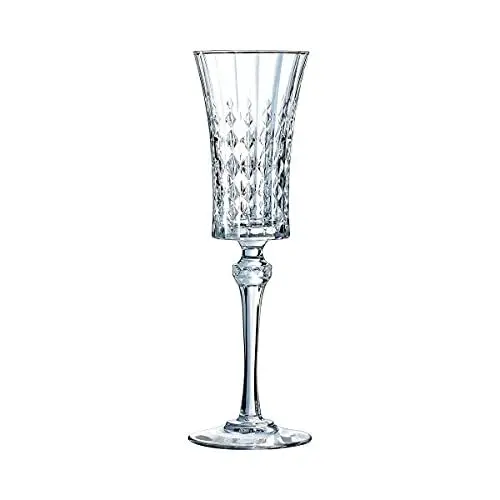 Produktbild: Cristal d'Arques Lady Diamond - Champagnerflöten 15cl - 6 Stück - aus Krysta Kristallglas - Design anspruchsvolle - Glanz, Transparenz und hohe Widerstandsfähigkeit
