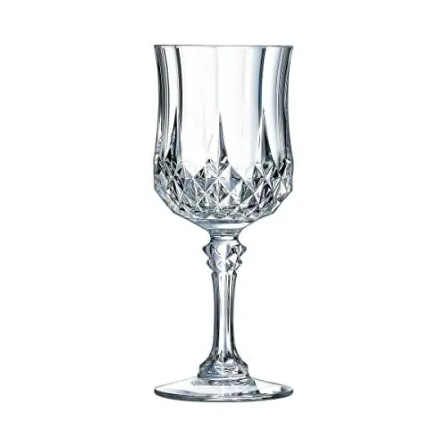 Produktbild: Cristal d'Arques Paris Longchamp - Weinglas 25cl - 6 Stück - aus Kwarx - verstärkte Verpackung - Glanz, Transparenz und hohe Widerstandsfähigkeit, Durchsichtig