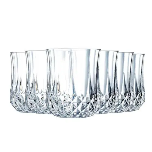 Produktbild: Cristal d'Arques Paris Longchamp - Gläser hoch 23 cl - 6 Stück - aus Krysta Kristallglas - für Wasser, Säfte und andere Softs - Glanz, Transparenz und hohe Widerstandsfähigkeit
