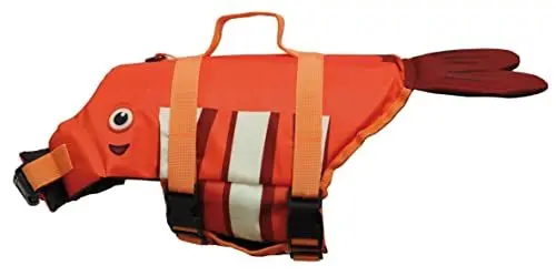 Produktbild: Croci Clownfish Schwimmweste für Hunde, Schwimmweste für Haustiere, Schwimmweste mit Griff für Hunde - Clownfisch, 35 cm
