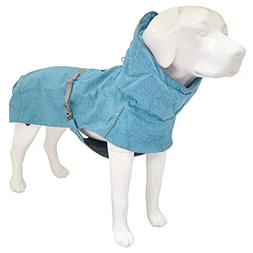Produktbild: Croci Hiking - Mantel für Hunde, Regenmantel für Hunde, wattierter Wintermantel, türkisfarbenes Everest Thermofleece-Futter, Größe 35 cm - 194 g