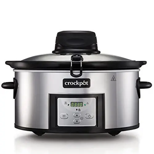 Produktbild: Crockpot Schongarer mit automatischer Rührfunktion | mit programmierbaren Bedienelementen | 5,7 l (für 5–6 Personen) | mit automatischem Mixer | Edelstahl (CSC012X)