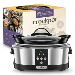 Produktbild: Crockpot, elektronischer Schongarer | 5,7 l (5–6 Personen) | programmierbar mit digitalem 20-Stunden-Timer | Edelstahl (SCCPBPP605), Silber