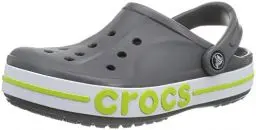Produktbild: Crocs Bayaband Clogs für Damen und Herren mit Fersenriemen für sicheren Halt 42-43 EU Slate Grey/Lime Punch