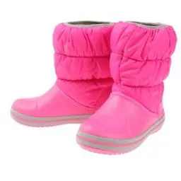 Produktbild: Crocs Unisex Kinder Winter Puff Boot Kids Stiefel, Electric Pink/Light Grey, 25/26 EU