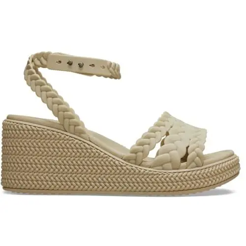 Produktbild: Crocs Brooklyn Woven Ankle Strap Wedge 37-38 EU Chai