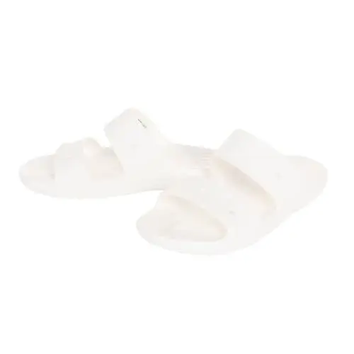 Produktbild: Crocs Classic Sandale – Unisex Sandalen für Erwachsene mit zwei Riemen – Slip-On-Sliders – Weiß – Größe 37-38
