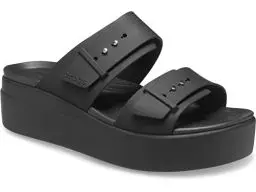 Produktbild: Crocs Damen Brooklyn Buckle Low Wedge Sandal, Schwarz, 39/40 EU