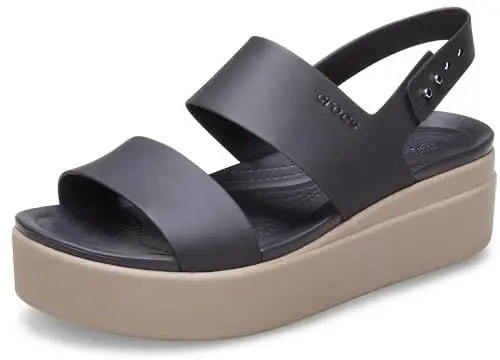 Produktbild: Crocs Herren Brooklyn Low Wedge Sandalen, Black/Mushroom, 36/37 EU