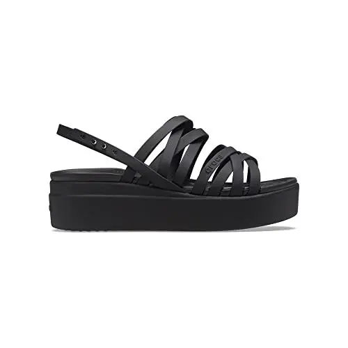 Produktbild: Crocs Damen Brooklyn Strappy Low Wedge Sandalen, Schwarz, 42/43 EU