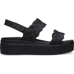Produktbild: Crocs Damen Brooklyn Woven Upper Lw Keilsandale, Schwarz, 38 EU