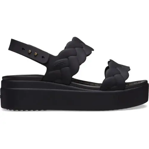 Produktbild: Crocs Damen Brooklyn Woven Upper Lw Keilsandale, Schwarz, 38 EU