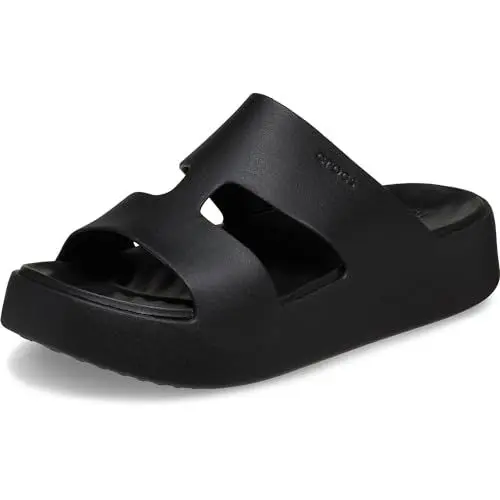 Produktbild: Crocs Damen Getaway Platform H-strap Slides, Schwarz, 37/38 EU