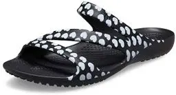 Produktbild: Crocs Herren Kadee II Heart Print Sandal W Sandalen, Black/White, 37/38 EU