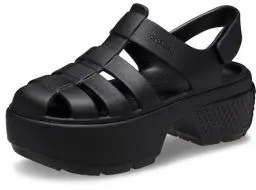 Produktbild: Crocs Unisex-Erwachsene Stomp Fisherman Sandalen mit Absatz, Schwarz, 39/40 EU