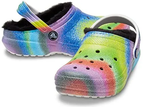 Produktbild: Crocs Teenager Classic Lined Spray DYE Clog Kids White, Größe:38/39 EU