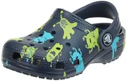 Produktbild: Crocs Unisex Kinder Classic Monster Print T Clog, Navy, 19/20 EU