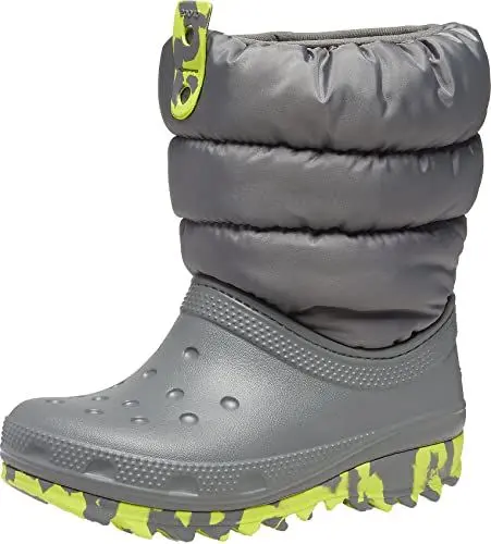 Produktbild: Crocs Unisex Kinder Classic Neo Puff Boot K Schneestiefel, Slate Grey, 27/28 EU