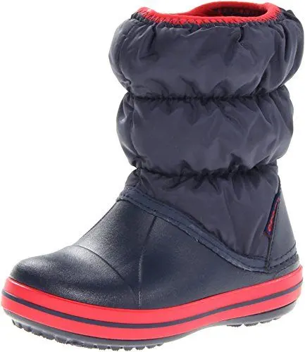 Produktbild: Crocs Unisex Kinder Winter Puff Boot Kids Stiefel, Navy/Red, 28/29 EU