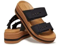 Produktbild: Crocs Damen Brooklyn Woven Buckle Sandal, Schwarz, 41/42 EU