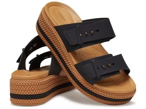 Produktbild: Crocs Damen Brooklyn Woven Buckle Sandal, Schwarz, 34/35 EU