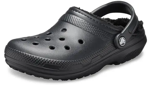 Produktbild: Crocs Classic Lined Clog – Unisex Clogs für Erwachsene – Mit flauschigem Innenfutter – Im Slip-On-Stil – Schwarz – Größe 41-42