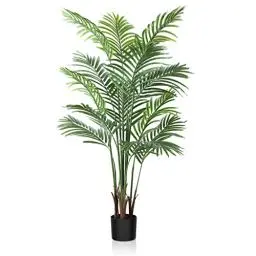 Produktbild: CROSOFMI Künstliche Pflanzen groß 130cm Kunstpflanze im Topf Plastik Palme Künstliche Palmen wie echt Fake Plant deko für Wohnzimmer Balkon Schlafzimmer Büro Perfektes Einweihungsgeschenk (1 Pack)
