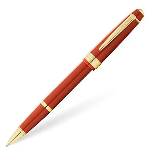 Produktbild: Cross Bailey Light Rollerball (Strichstärke F, Schreibfarbe: schwarz, inkl. Geschenkverpackung) Bernstein-Lack mit goldfarbenen Beschlägen