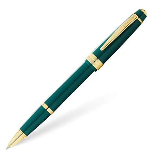 Produktbild: Cross Bailey Light Rollerball (Strichstärke F, Schreibfarbe: schwarz, inkl. Geschenkverpackung) Grün-Lack mit goldfarbenen Beschlägen, 1 Stück (1er Pack)