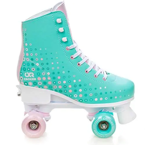 Produktbild: CROXER Rollschuhe Roller Skates für Kinder Erwachsene Mädchen Damen verstellbar (Eysa Mint/Pink, 39-42 (25-26,5cm))