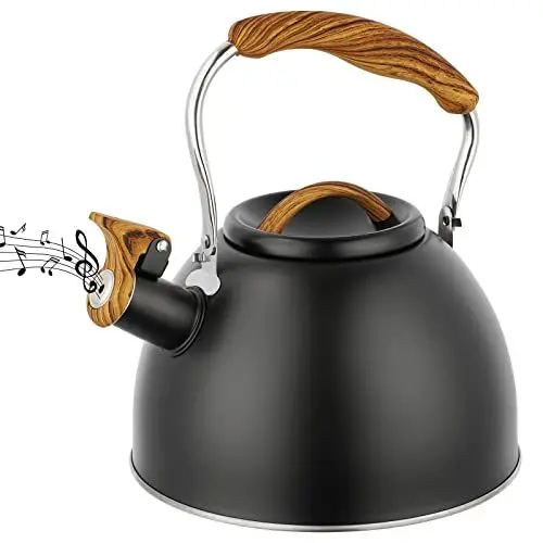 Produktbild: CRROEL Flötenkessel, 3liter wasserkessel, Pfeifkessel aus Edelstahl, Moderne Wasserkessel Induktion für Gasherd, Keramikofen, Induktionskochfeld