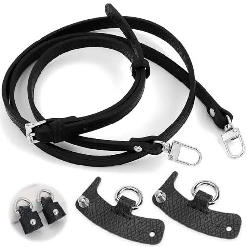 Produktbild: Crrynuo Schultergurt für Tasche Damen, Längenverstellbarer Ersatzriemen Schultergurt für Taschen,Handtasche No-Punch Zubehör Schulterriemen aus Leder für Minitaschen