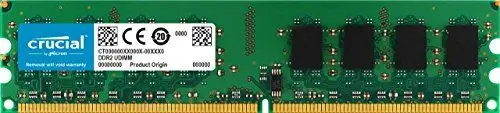 Produktbild: Crucial CT25664AA800 2 GB Speicher (DDR2, 800MHz, PC2-6400, Unbuffered, DIMM, 240-Pin)
