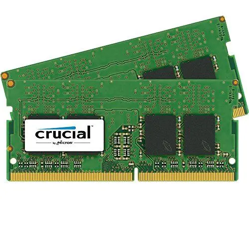 Produktbild: Crucial CT2K2G4SFS624A 4GB Arbeitsspeicher Kit (2GBx2) DDR4 2400 MT/s (PC4-19200) SR x16 SODIMM 260-Polig