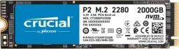 Produktbild: Crucial P2 2TB M.2 PCIe Gen3 NVMe Internes SSD - Bis zu 2400MB/s - CT2000P2SSD8