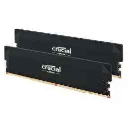 Produktbild: Crucial Pro DDR5 RAM 32GB Kit (2x16GB) 6400MHz CL38, Overclocking Gaming, Intel XMP 3.0 / AMD Expo, PC Computer Arbeitsspeicher 32GB DDR5, Schwarz - CP2K16G64C38U5B