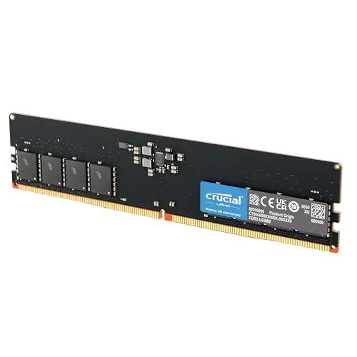 Produktbild: Crucial RAM 16GB DDR5 5600MHz (oder 5200MHz oder 4800MHz) Desktop Arbeitsspeicher CT16G56C46U5