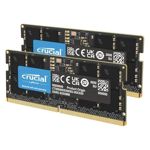 Produktbild: Crucial RAM CT2K8G48C40S5 16GB Kit (2x8GB) DDR5 4800MHz CL40 Laptop-Speicher