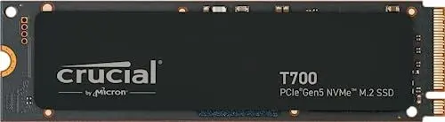 Produktbild: Crucial T700 1TB SSD PCIe Gen5 NVMe M.2 Interne SSD, bis zu 11.700MB/s, Microsoft DirectStorage, PCIe 4.0 abwärtskompatibel, Solid State Drive - CT1000T700SSD3