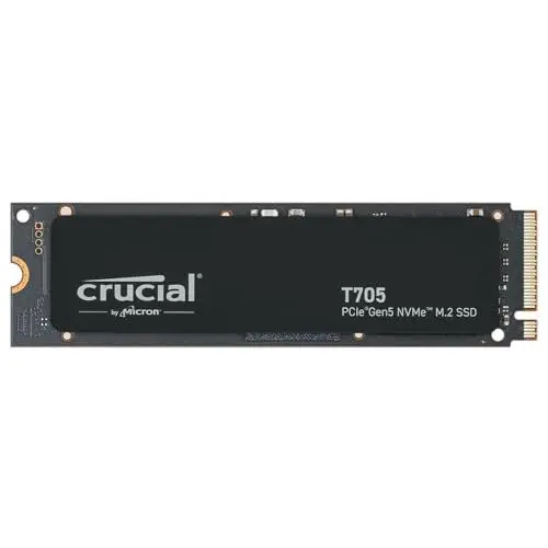 Produktbild: Crucial T705 2TB SSD PCIe Gen5 NVMe M.2 Interne SSD, bis zu 14.500MB/s, Microsoft DirectStorage, PCIe 4.0 abwärtskompatibel, Solid State Drive - CT2000T705SSD3