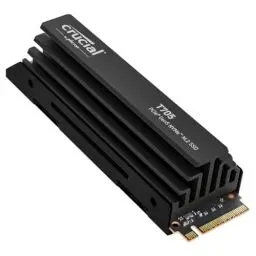 Produktbild: Crucial T705 2TB SSD PCIe Gen5 NVMe M.2 Interne SSD mit Premium-Kühlkörper, bis zu 14.500MB/s, Microsoft DirectStorage, PCIe 4.0 abwärtskompatibel, Solid State Drive - CT2000T705SSD5