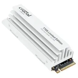 Produktbild: Crucial T705 2TB SSD PCIe Gen5 NVMe M.2 Limitierte Edition Interne SSD mit weißem Premium-Kühlkörper, bis zu 14.500MB/s, Microsoft DirectStorage, PCIe 4.0 abwärtskompatibel - CT2000T705SSD5A