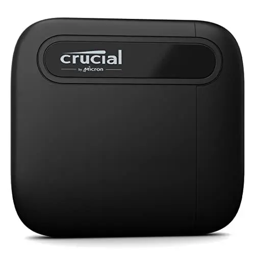 Produktbild: Crucial X6 500GB Externe SSD Festplatte, bis zu 540MB/s, PC und Mac, USB 3.2 USB-C Portable Solid State Drive - CT500X6SSD9