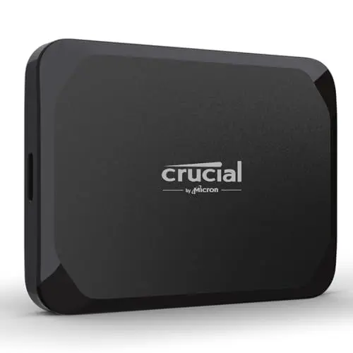 Produktbild: Crucial X9 1TB Portable SSD Festplatte, bis zu 1050MB/s, kompatibel mit PC, Mac und Spielekonsolen, Externe SSD, USB-C 3.2 - CT1000X9SSD902