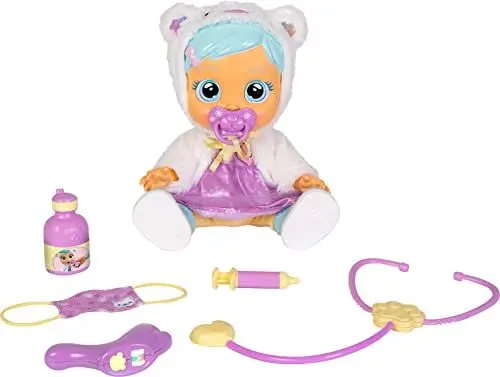 Produktbild: CRY BABIES Dressy Kristal wird gesund - Interaktive Puppe, die echte Tränen weint und Krankheitssymptome zeigt·· mit viel Arzt-Zubehör und an- und ausziehbarer Kleidung - Geschenk Spielzeug ab 2 Jahren